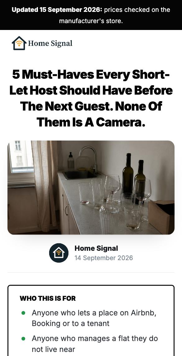 Phone preview of five things every host should install