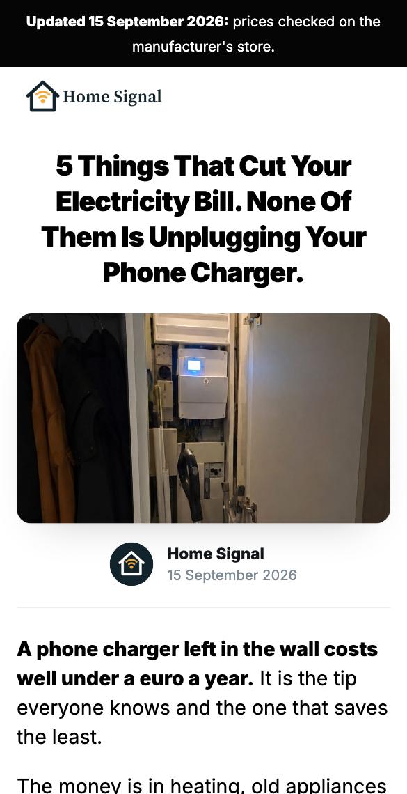 Phone preview of 5 things that cut the bill